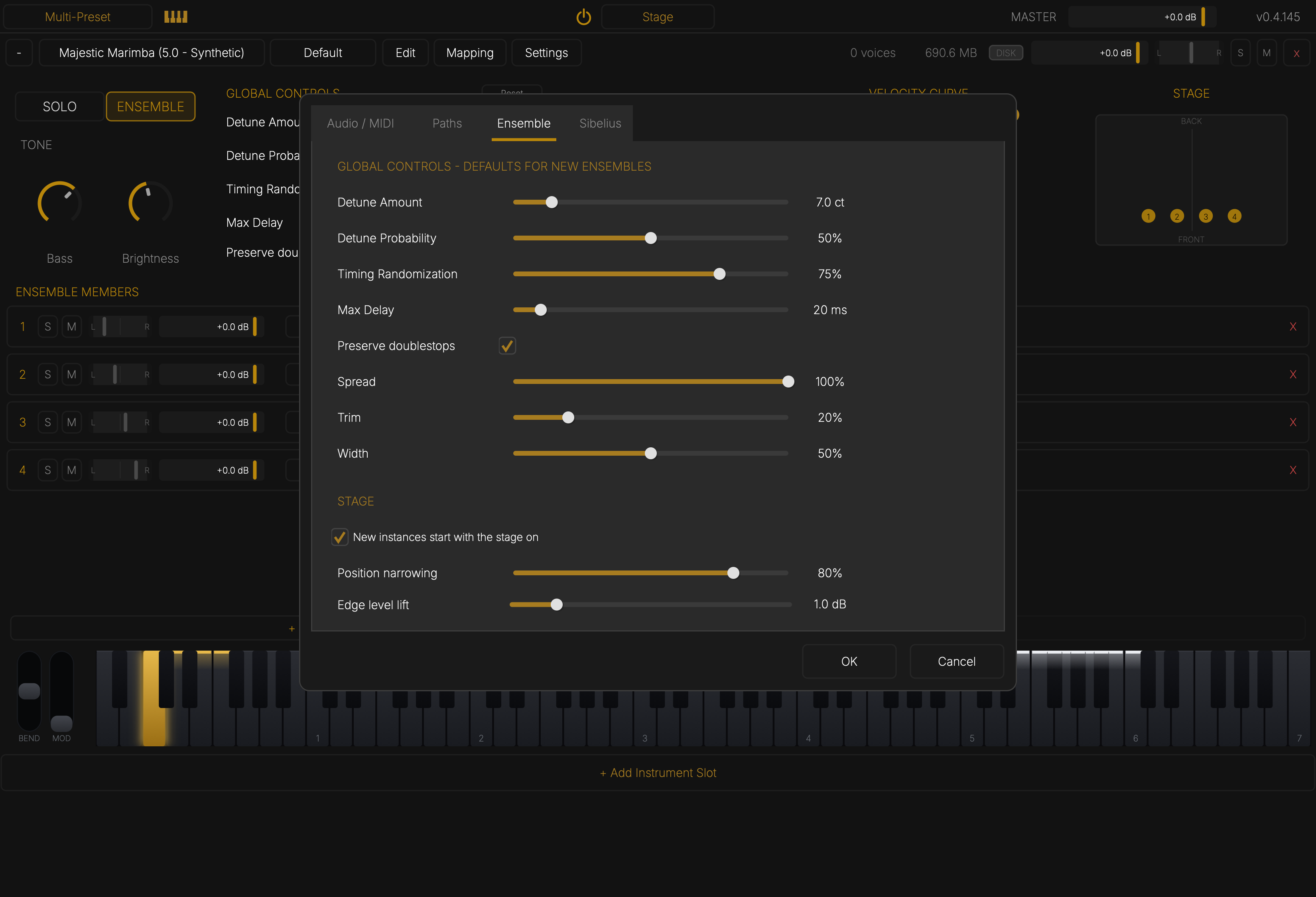 Settings — Ensemble